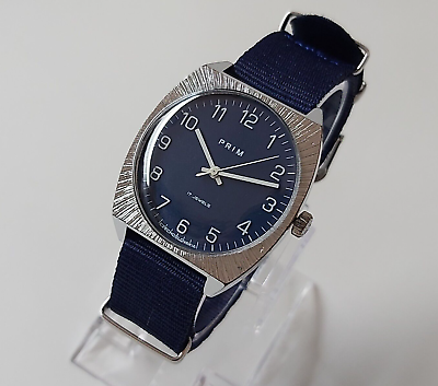 #ad Rare Nice Collectible PRIM Vintage Men#x27;s Mechanical Watch Czechoslovakia Uhr