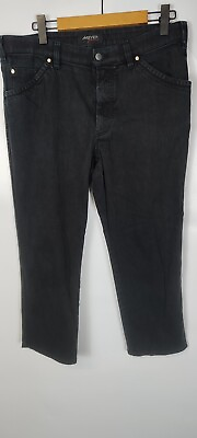 #ad Meyer Gents Black Denim Cotton Jeans Size 38W 32L UK