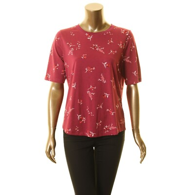 #ad LAUREN RALPH LAUREN NEW Women#x27;s Short Sleeve Floral Print Casual Shirt Top TEDO