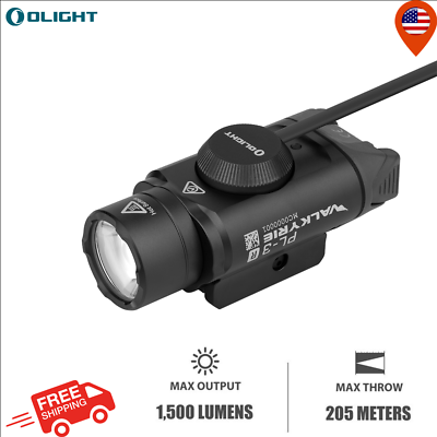 #ad Olight PL 3R Valkyrie Weaponlight Rail Mounted Tactical Flashlight Black