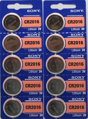 #ad 10 x SONY MURATA CR2016 Lithium Battery 3V Exp 2030 Pack 10 pcs Coin Cell