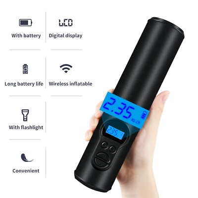 #ad USB Electric Portable Wireless Car Tire Air Pump Inflator for Bike Bicycle 12V