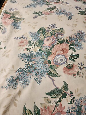 #ad 3.4yds Waverly quot;Suwanee Classicsquot; Floral Fabric Romantic Cottage Cotton Fabric