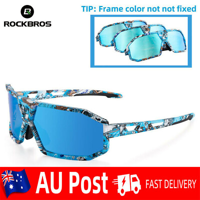 #ad ROCKBROS Sunglasses Full Frame Glasses Transparent Color Change UV400