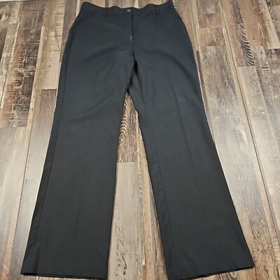 #ad White Stag Dress Pants Women#x27;s 10 Black Pleated Slacks Trousers Rayon Spandex
