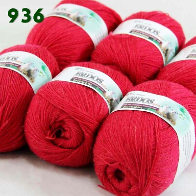 #ad Sale 6 Skeinsx50g LACE Soft Acrylic Wool Cashmere hand knitting Crochet Yarn 936