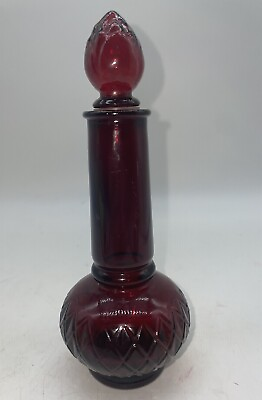 #ad Avon Cape Cod deep Red Bottle With Stopper Small