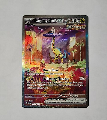 #ad Pokemon Tcg Temporal Forces Raging Bolt ex 208 162 SIR NM
