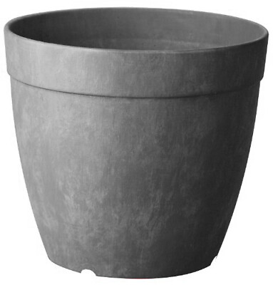 #ad Novelty Manufacturing #03100 Artstone Dolce Round Planter 10quot; Grey