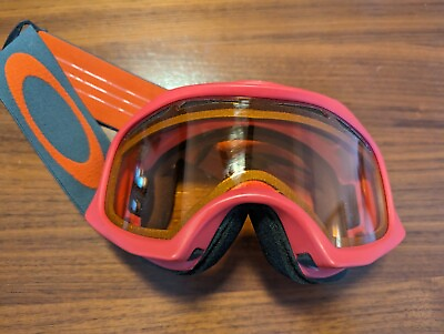 #ad Oakley Snow Goggles Orange Lens Red Persimmon Snow Ski Unisex Adult