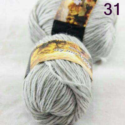 #ad AIPYARN 2BallsX50gr Chunky Hand Shawls Rainbow Wool Knitting Crochet Yarn 31