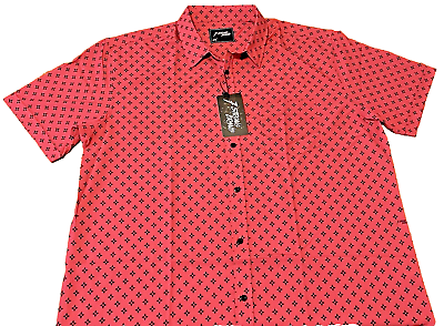 #ad 7 Strong Brand DESIGNER Shirt Pink Size 2XL Brand New Button Up