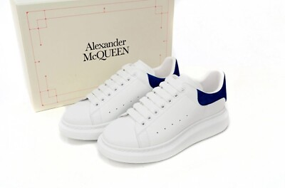 #ad Alexander McQueen White and Paris Blue Size 8 15 in Men Brand New With New Box