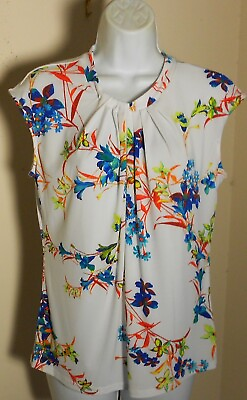 #ad Worthington Woman#x27;s Floral Career Blouse Size S NWT