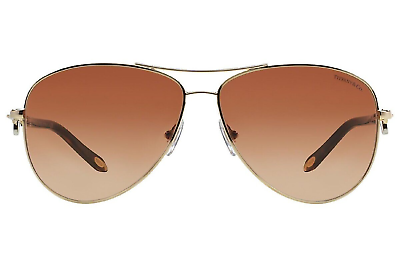 #ad TIFFANY TF3034 6002 3B 60mm Gold Aviator Sunglasses