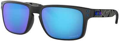 #ad Oakley Holbrook Matte Black Prizmatic Sapphire Polarized Sunglasses OO9102 H055