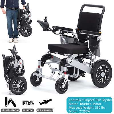 #ad Power Electric Wheelchair Mobility Aid Motorized Wheel chair Folding Lightweight