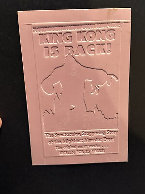 #ad RARE Newspaper Flong Mold Printing KING KONG Movie Poster Theater