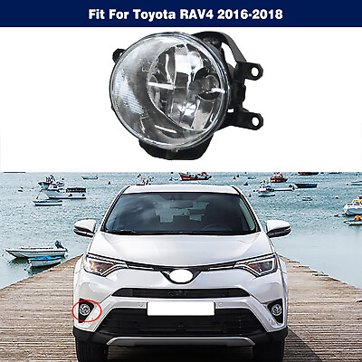 #ad Front Bumper Clear Fog Light Lamp Passenger Right Side For Toyota RAV4 2016 2018