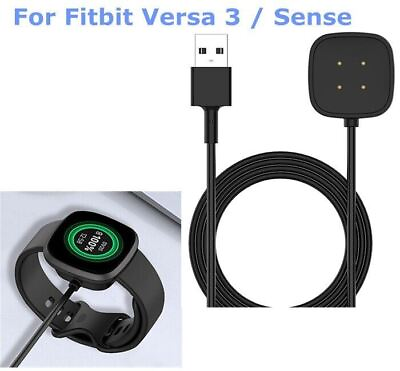 #ad Wireless Charger For Fitbit Sense Versa 3 Watch USB Fast Charging Dock Cable