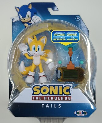 #ad Jakks Sonic The Hedgehog TAILS 4quot; inch Action Figure With Miles Electric New