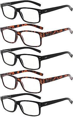 #ad Reading Glasses 5 Pack Rerto Readers Spring Hinge Glasses Men Women 1.5 2.5