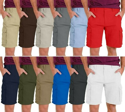 #ad Men#x27;s Summer Cargo Shorts Regular Fit Relaxed Designed Premium Cotton Half Pant