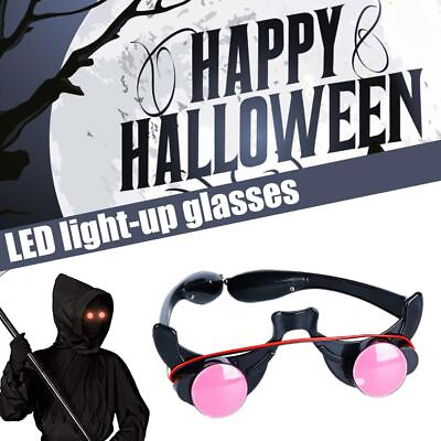 #ad LED Luminous Glow Glasses Funny Red Eyes Halloween V2X6 new. Cosplay X4B8