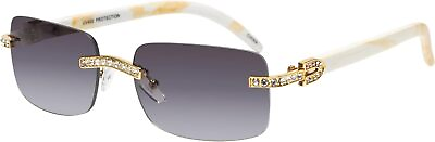 #ad Retro Vintage Style Rimless Clear Lens Sunglasses for Women amp; Men Luxury Glasses