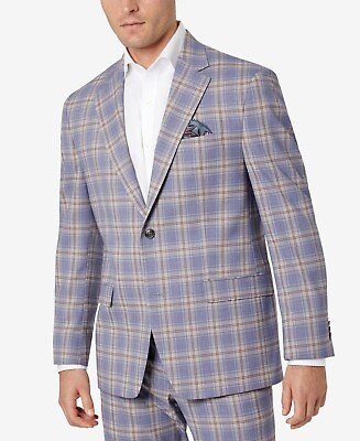 #ad Sean John Men#x27;s Purple Patterned Suit Jacket 36S