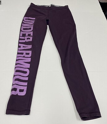 #ad Under Armour Leggings Charged Compression Pants Purple 28” Inseam 26” Waist
