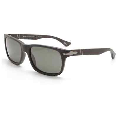 #ad PERSOL Sunglasses PO3048S 95 31 Polished Black w Green lenses 58mm