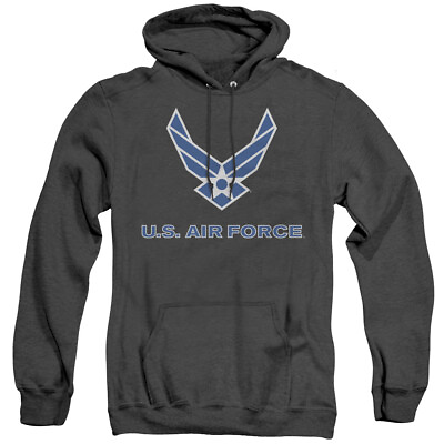 #ad U.S. AIR FORCE LOGO Licensed Hooded Sweatshirt Heather Hoodie SM 3XL