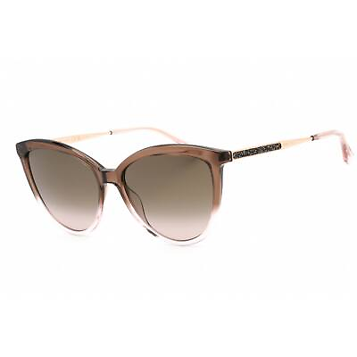 #ad Jimmy Choo Women#x27;s Sunglasses Brown Nude Plastic Cat Eye Frame BELINDA S 008M HA $105.00