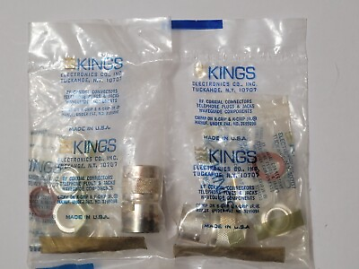 #ad 2 KINGS 91836 Type RF Coaxial Connector Adapter UG 536B U New Old Stock NOS