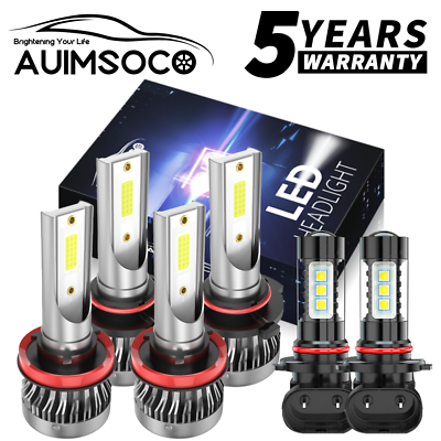 #ad Xenon White LED Headlight amp; Fog Light Bulbs Combo For Toyota Solara 2004 2006