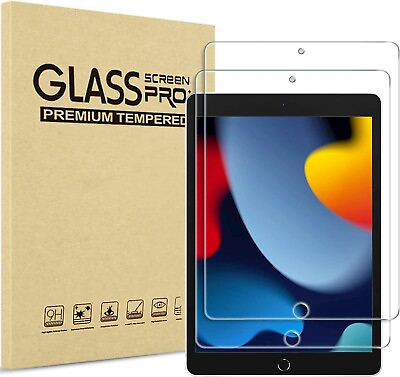 #ad 2 Pack HD Premium Glass Screen Protector For iPad 10.2quot; 9th 8th 7th Generation $5.99
