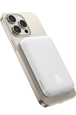 #ad Baseus Magnetic Mini Wireless Fast Charge Power Bank 6000mAh 20W（White）