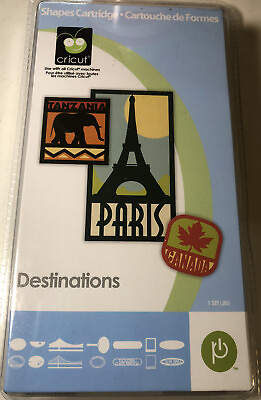 #ad Cricut Cartridge Destinations Travel Sites Paris Africa Rio Boston Brand New