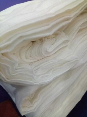 #ad 20 Yard Wholesale Cotton Voile Fabric Soft Light Weight Pure White Soft Fabric