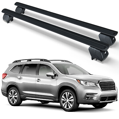 #ad Lockableamp;Adjustable Rooftop Luggage Rack Crossbar 350LBS For Subaru Ascent 19 24
