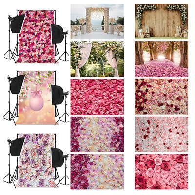 #ad Floral Photography Background Romantic Flower Rose Backdrops Party Wedding Decor $11.77