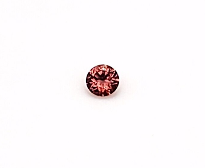 #ad Rose Red Zircon round Gemstone 5mm .6 carats Rare Color