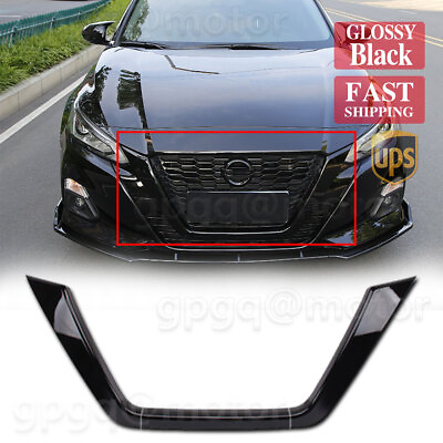 #ad Gloss Black For Nissan Altima 2019 2022 JDM Style Front Grille Frame Cover Trim
