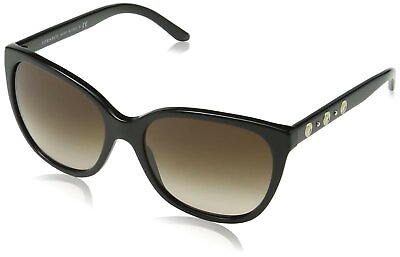 #ad Versace Woman Sunglasses Black Lenses Acetate Frame 0VE4281 GB1 13 57mm