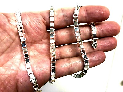 #ad Classic Heavy 4.5 mm Box Sterling Chain .Lengths 7quot; 24quot;