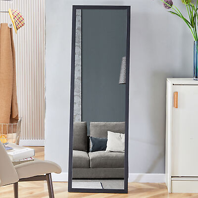 #ad Thick wooden frame full body mirror floor standing mirror dressing mirror. $82.00