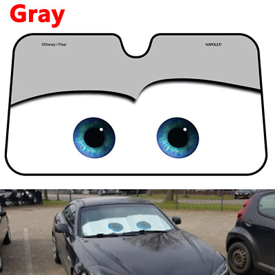 #ad Gray Cartoon Window Windscreen Cover Sun Shade Auto Visor Car Covers Eye