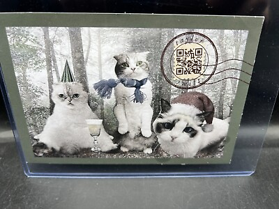 #ad AUTHENTIC Taylor Swift Folklore Cats Christmas Post Card