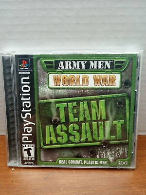 #ad Army Men World War Team Assault PlayStation 1 PS1 Complete w Registration Card